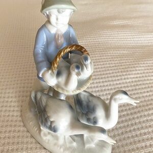 Gerold Porzellan Figurine of Boy with Geese
